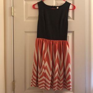 Pink & Gray Chevron Dress